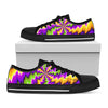 Dizzy Vortex Moving Optical Illusion Black Low Top Sneakers