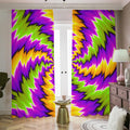 Dizzy Vortex Moving Optical Illusion Dimout Pencil Pleat Curtains