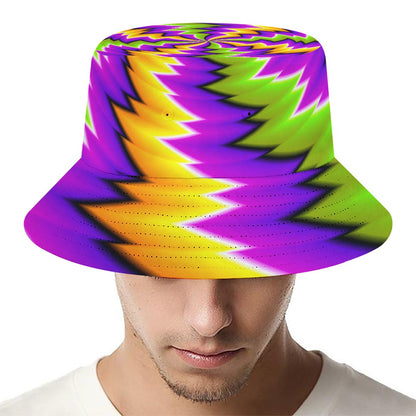 Dizzy Vortex Moving Optical Illusion Bucket Hat