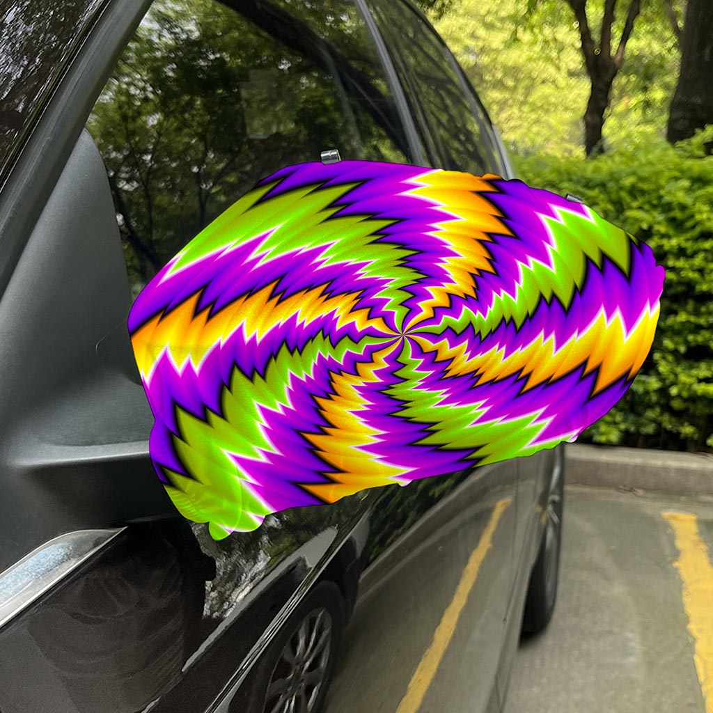 Dizzy Vortex Moving Optical Illusion Car Side Mirror Covers
