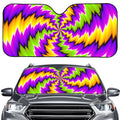 Dizzy Vortex Moving Optical Illusion Car Windshield Sun Shade