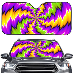 Dizzy Vortex Moving Optical Illusion Car Windshield Sun Shade