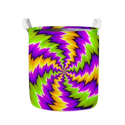 Dizzy Vortex Moving Optical Illusion Collapsible Laundry Basket