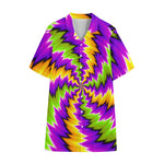 Dizzy Vortex Moving Optical Illusion Cotton Hawaiian Shirt