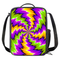 Dizzy Vortex Moving Optical Illusion Crossbody Lunch Bag