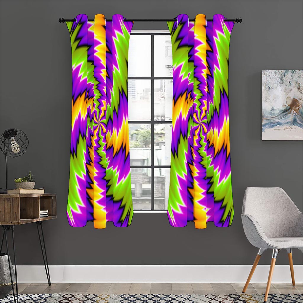 Dizzy Vortex Moving Optical Illusion Curtain