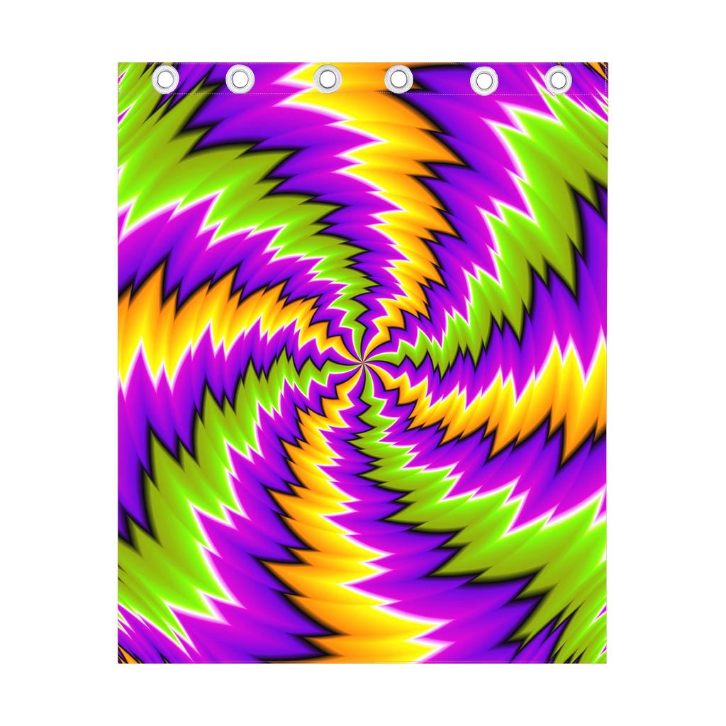 Dizzy Vortex Moving Optical Illusion Curtain