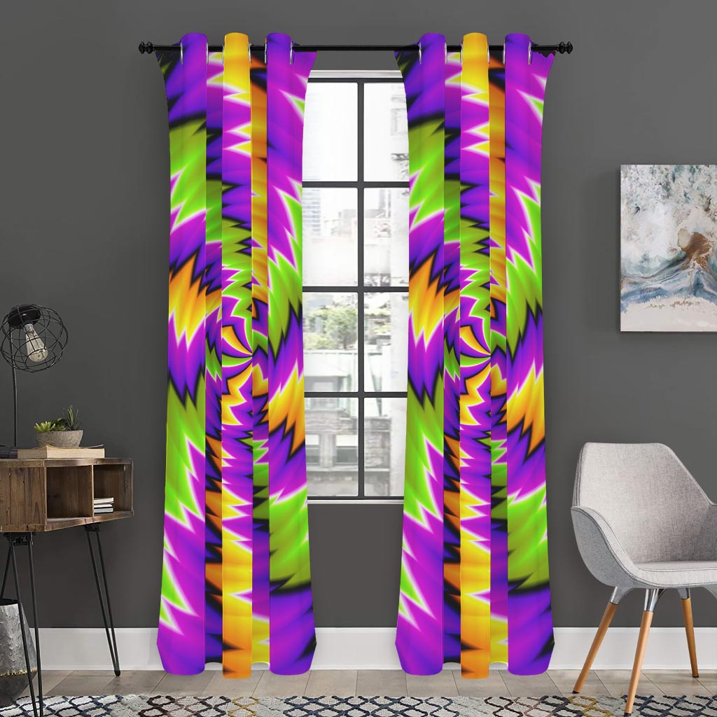 Dizzy Vortex Moving Optical Illusion Curtain