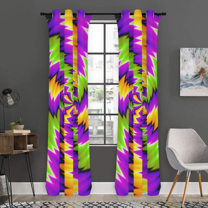 Dizzy Vortex Moving Optical Illusion Curtain