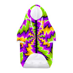 Dizzy Vortex Moving Optical Illusion Dog Zip Up Hoodie