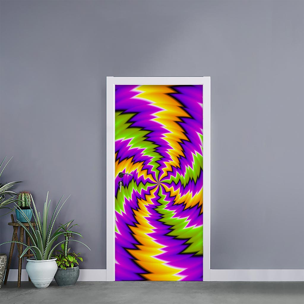 Dizzy Vortex Moving Optical Illusion Door Sticker