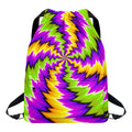 Dizzy Vortex Moving Optical Illusion Drawstring Backpack