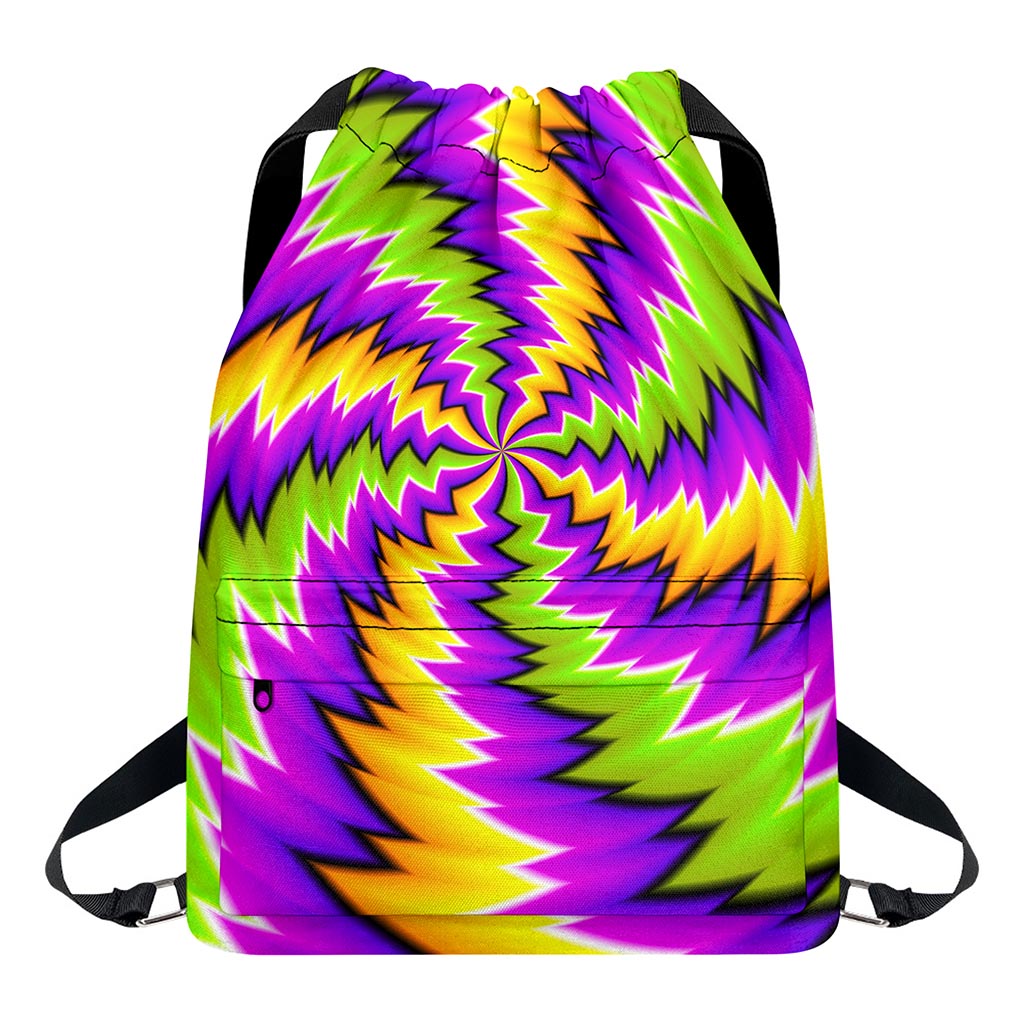 Dizzy Vortex Moving Optical Illusion Drawstring Backpack