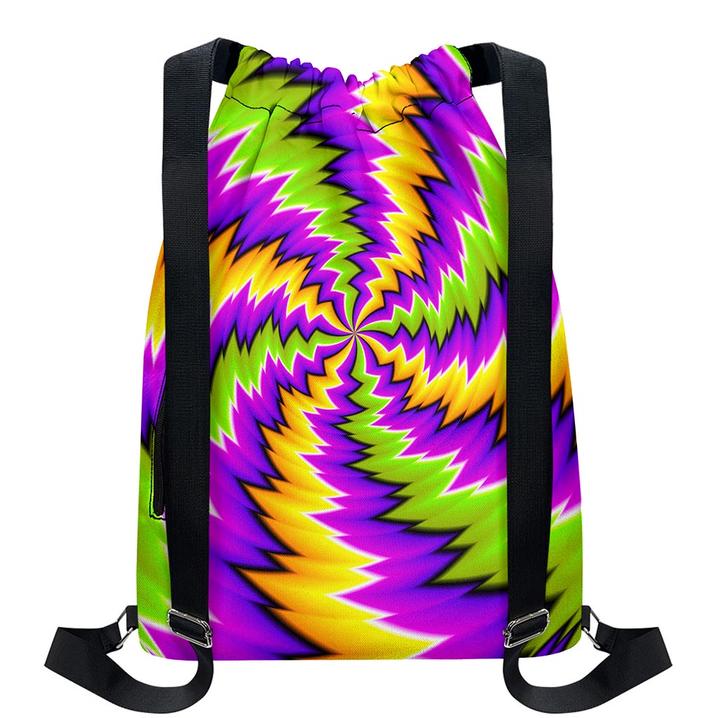 Dizzy Vortex Moving Optical Illusion Drawstring Backpack