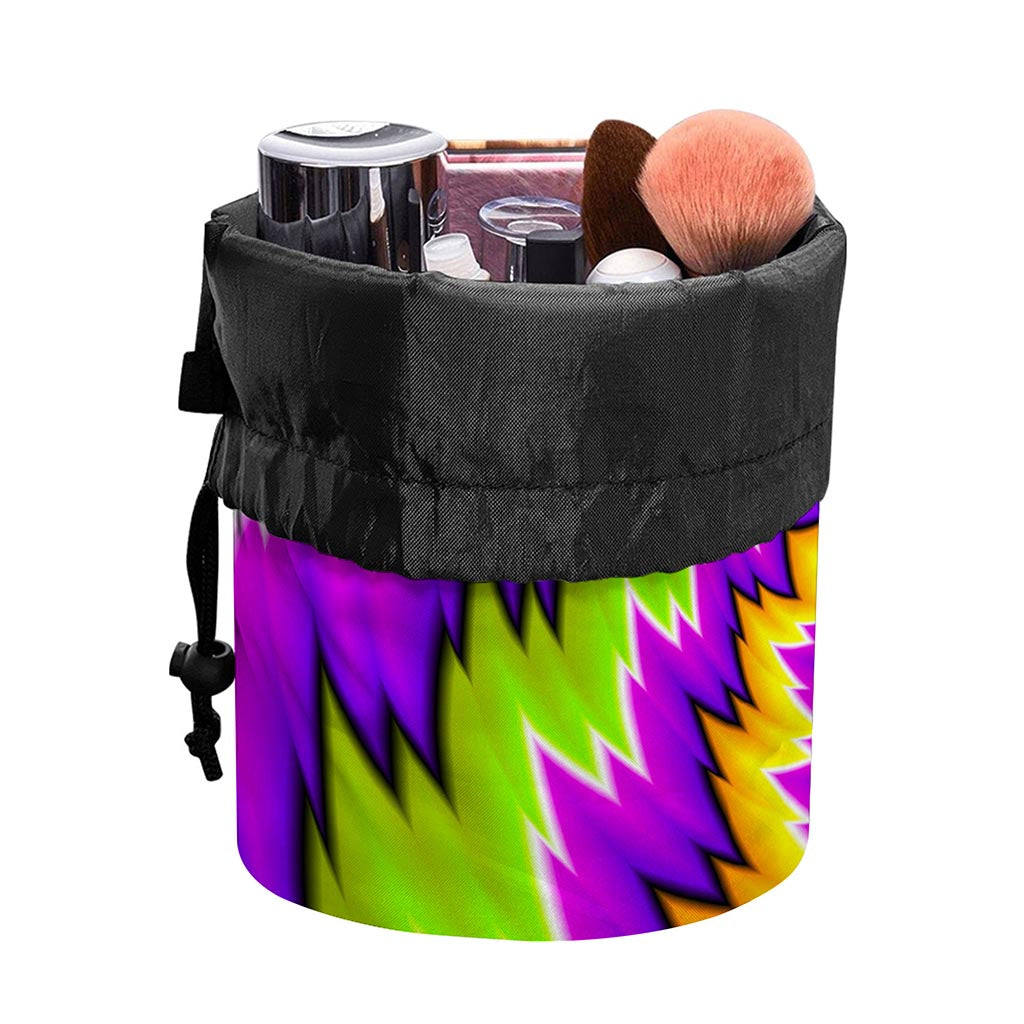 Dizzy Vortex Moving Optical Illusion Drawstring Makeup Bag