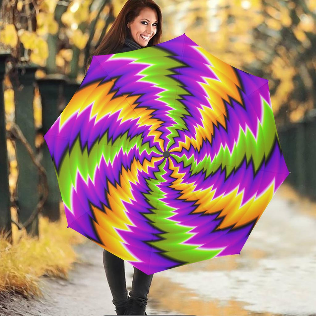 Dizzy Vortex Moving Optical Illusion Foldable Umbrella