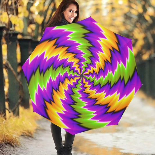 Dizzy Vortex Moving Optical Illusion Foldable Umbrella
