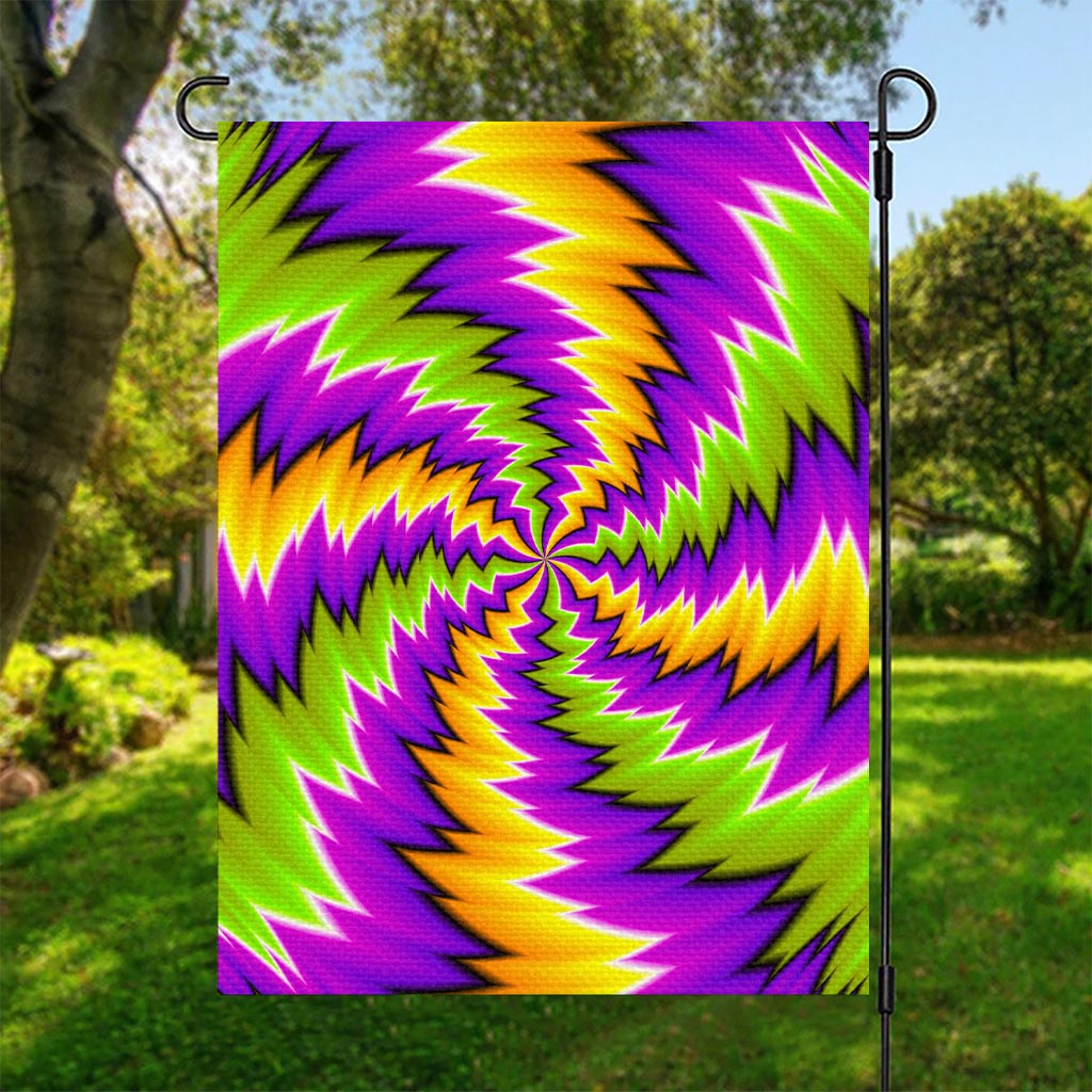 Dizzy Vortex Moving Optical Illusion Garden Flag