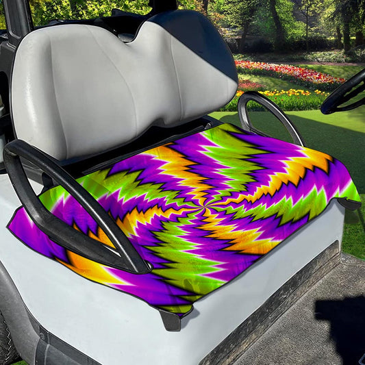Dizzy Vortex Moving Optical Illusion Golf Cart Seat Cover