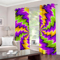 Dizzy Vortex Moving Optical Illusion Grommet Curtains