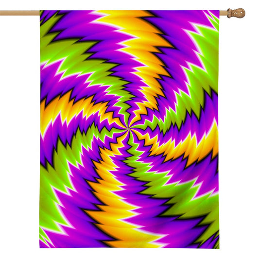 Dizzy Vortex Moving Optical Illusion House Flag
