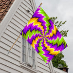 Dizzy Vortex Moving Optical Illusion House Flag