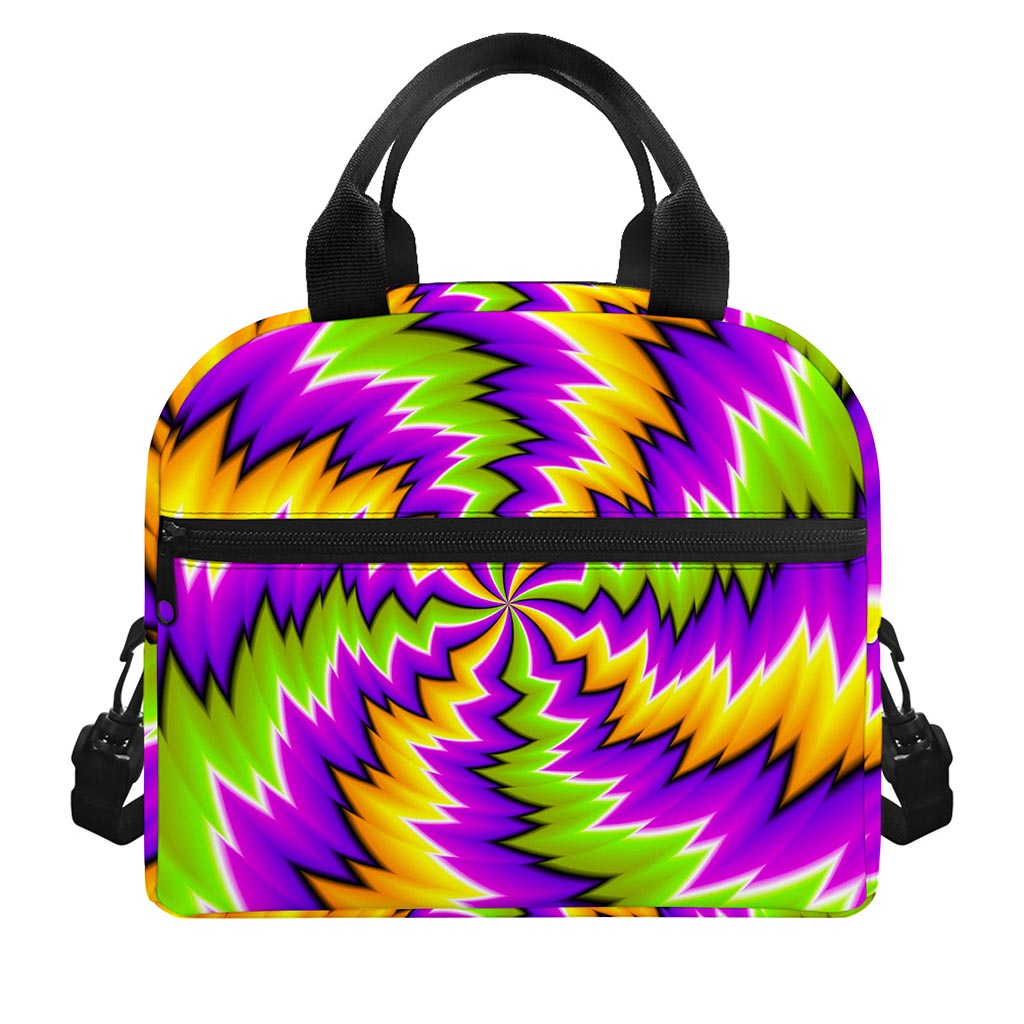 Dizzy Vortex Moving Optical Illusion Insulated Lunch Bag