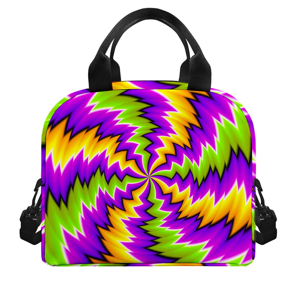 Dizzy Vortex Moving Optical Illusion Insulated Lunch Bag