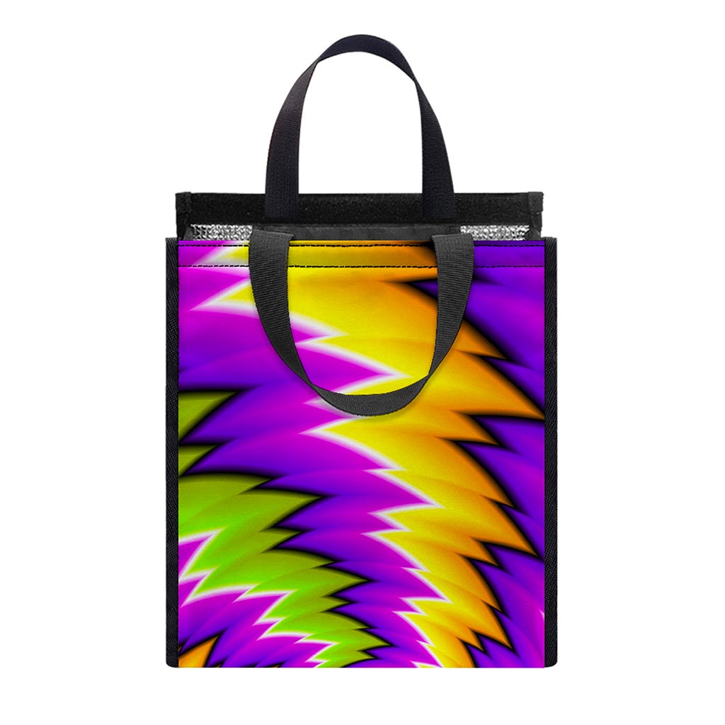 Dizzy Vortex Moving Optical Illusion Insulated Lunch Tote