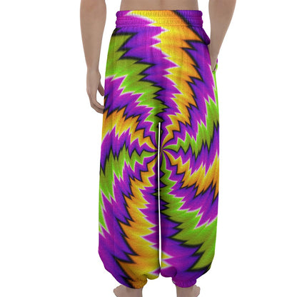 Dizzy Vortex Moving Optical Illusion Lantern Pants