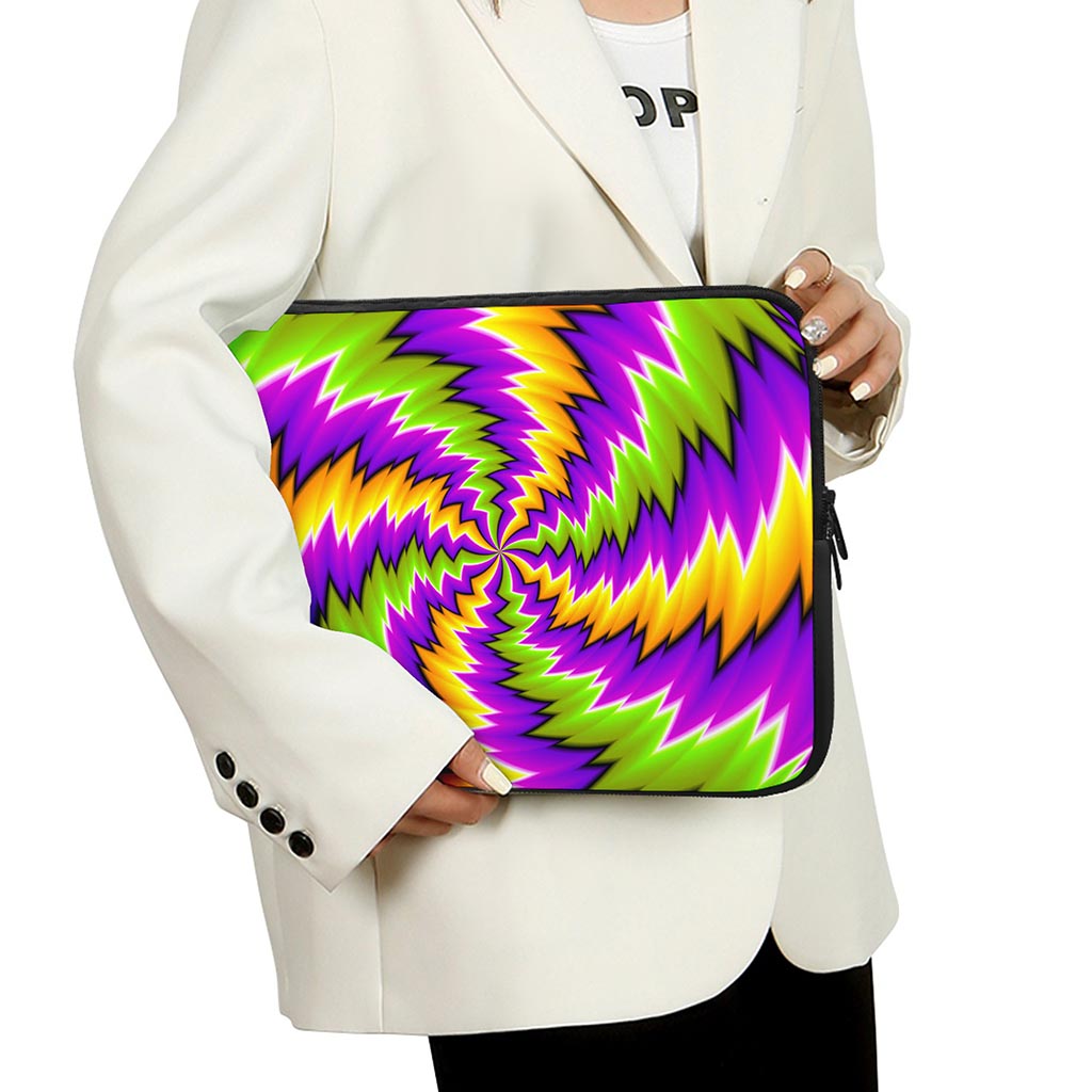 Dizzy Vortex Moving Optical Illusion Laptop Sleeve