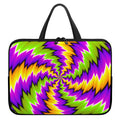 Dizzy Vortex Moving Optical Illusion Laptop Sleeve With Handle