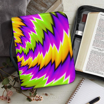 Dizzy Vortex Moving Optical Illusion Leather Bible Cover