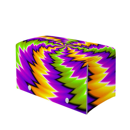 Dizzy Vortex Moving Optical Illusion Leather Tissue Box Cover