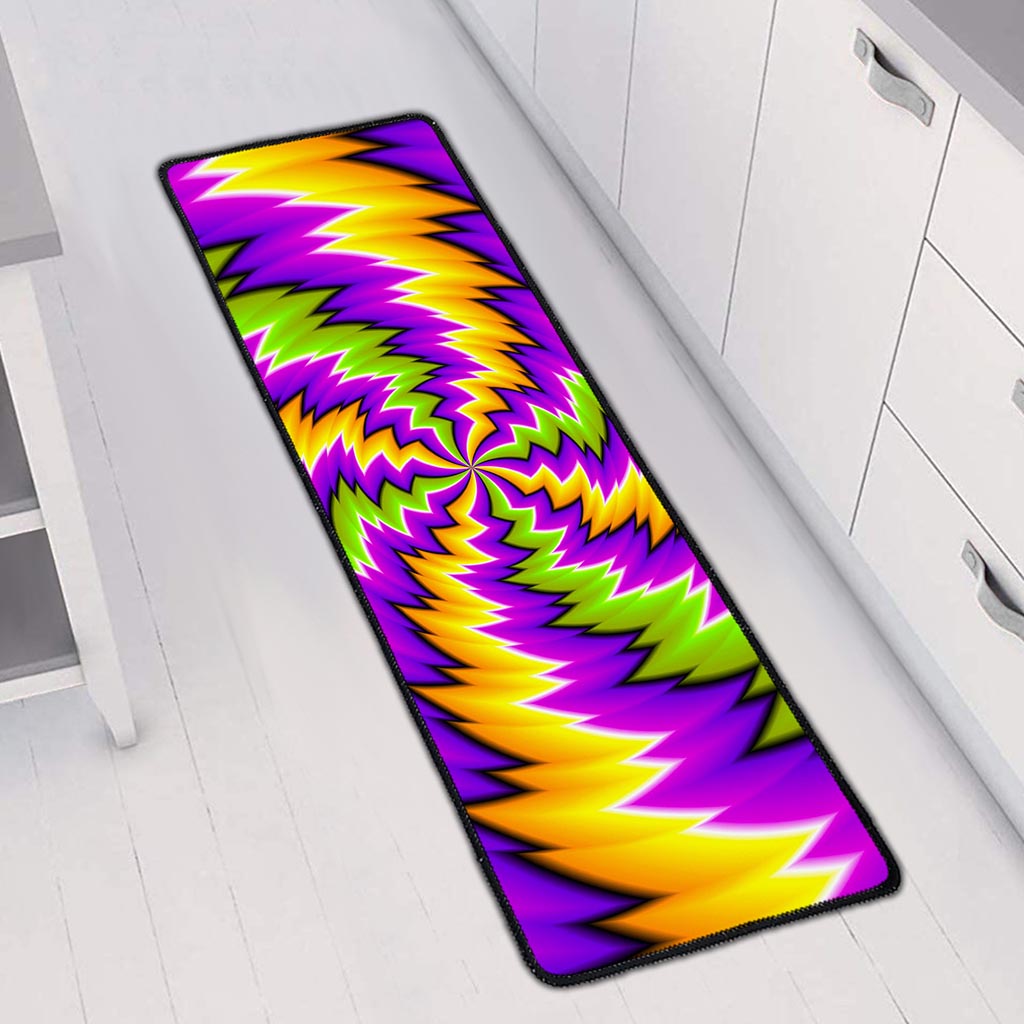 Dizzy Vortex Moving Optical Illusion Long Kitchen Mat