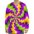 Dizzy Vortex Moving Optical Illusion Long Sleeve Baseball Jersey