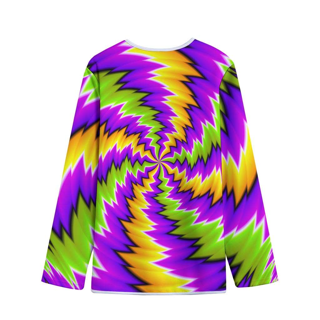 Dizzy Vortex Moving Optical Illusion Long Sleeve Short Coat
