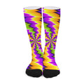 Dizzy Vortex Moving Optical Illusion Long Socks