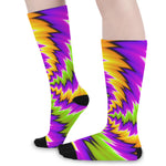 Dizzy Vortex Moving Optical Illusion Long Socks