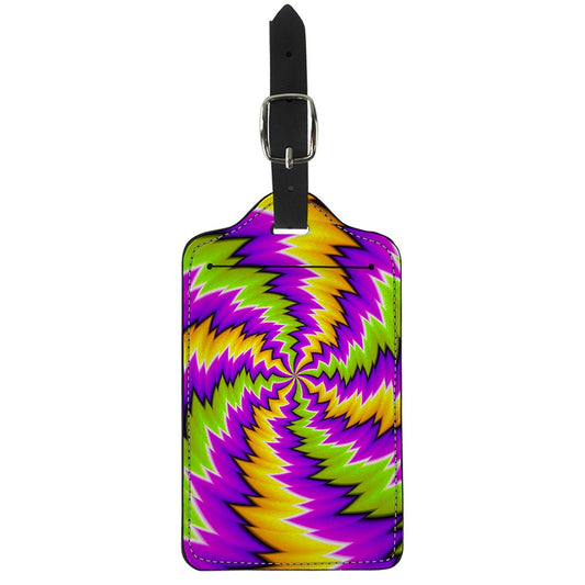 Dizzy Vortex Moving Optical Illusion Luggage Tag