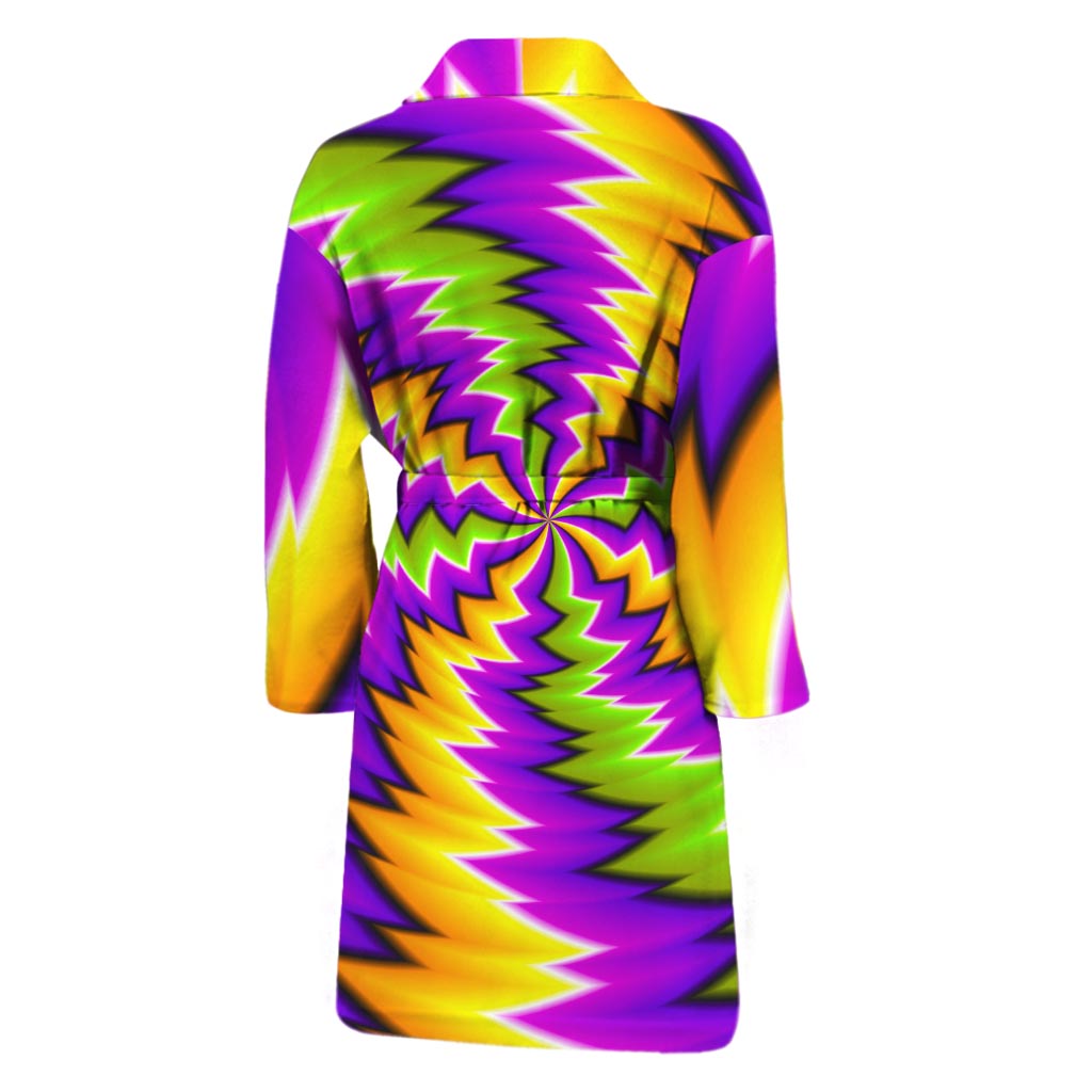 Dizzy Vortex Moving Optical Illusion Men's Bathrobe