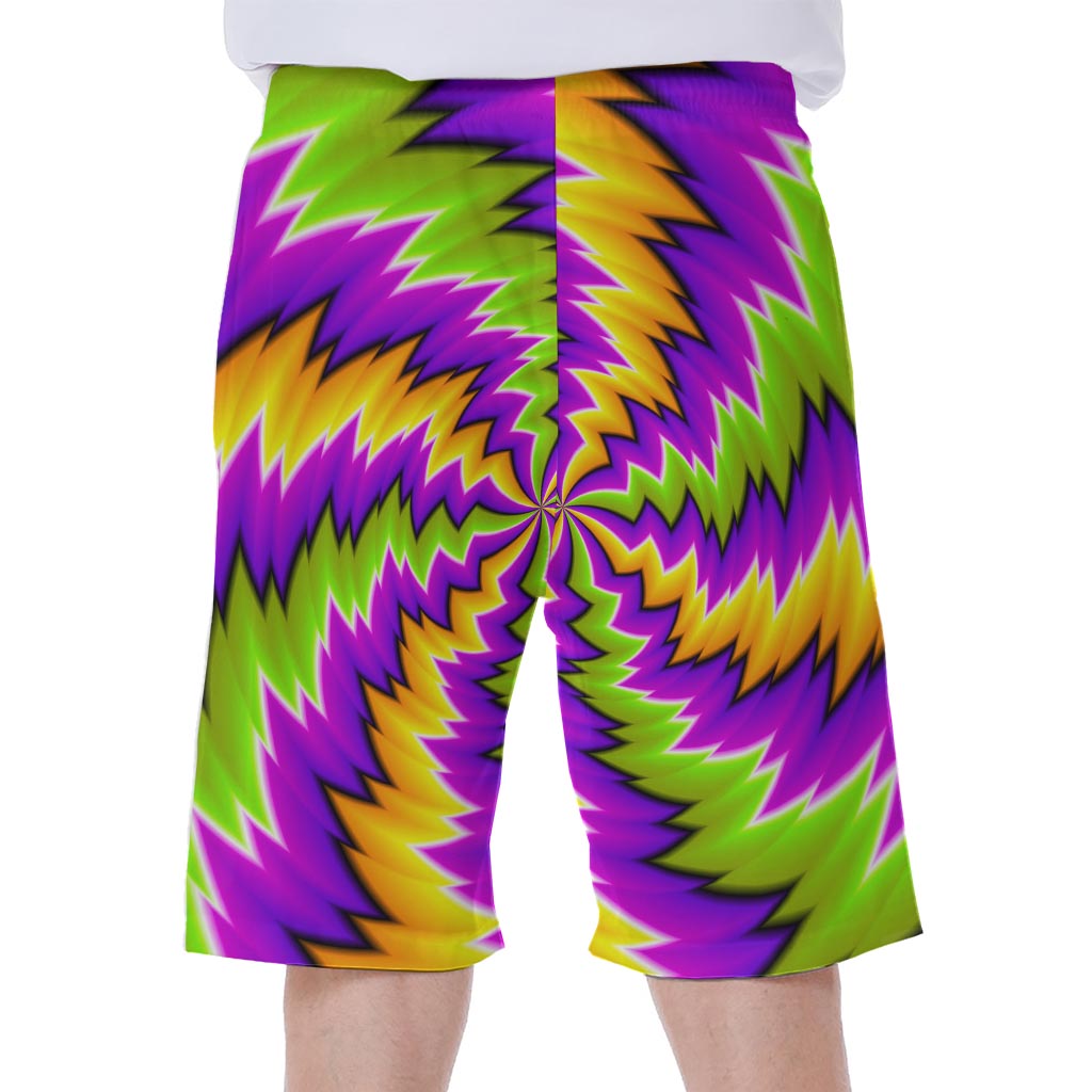 Dizzy Vortex Moving Optical Illusion Men's Beach Shorts