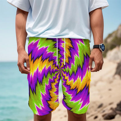 Dizzy Vortex Moving Optical Illusion Men's Cargo Shorts