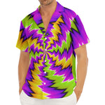 Dizzy Vortex Moving Optical Illusion Men's Deep V-Neck Shirt