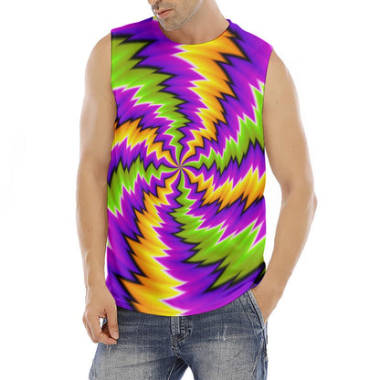Dizzy Vortex Moving Optical Illusion Men's Fitness Tank Top