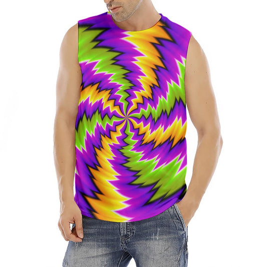Dizzy Vortex Moving Optical Illusion Men's Fitness Tank Top