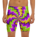 Dizzy Vortex Moving Optical Illusion Men's Long Boxer Briefs