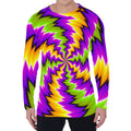 Dizzy Vortex Moving Optical Illusion Men's Long Sleeve T-Shirt