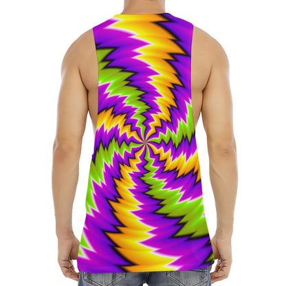 Dizzy Vortex Moving Optical Illusion Men's Muscle Tank Top