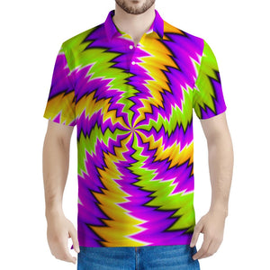 Dizzy Vortex Moving Optical Illusion Men's Polo Shirt